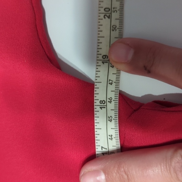 Iro Womens Dress Ekima Asymmetrical Crepe Mini Poppy Red Short Sleeve Size 6 - Picture 6 of 16